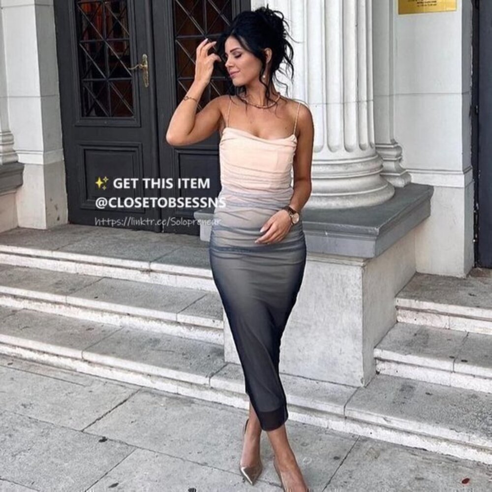 NWT BLOGGER FAVE!!! ZARA Fitted Midi Dress